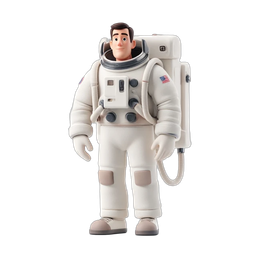 Stylized Astronaut Icon for Space Exploration