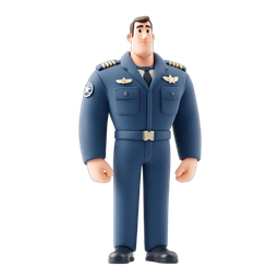 Playful Pilot Character Icon for Aviation & Travel