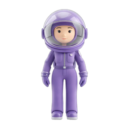 Vibrant Astronaut Icon for Space Exploration Themes
