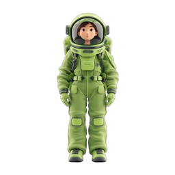 Stylized Astronaut Icon for Space Exploration