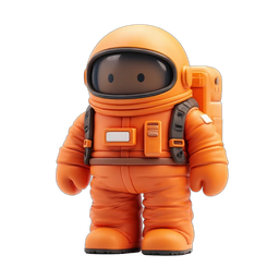 Vibrant Astronaut Icon for Space Exploration Themes