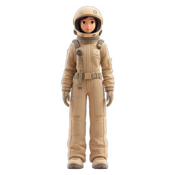 Ícone de astronauta mulher estilizado para projetos de tecnologia