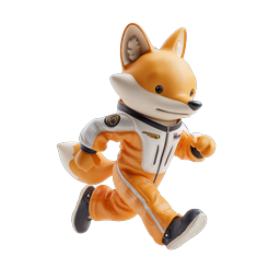 Charming Space Fox Icon for Education and Fun