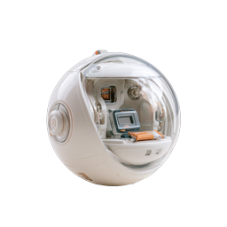 Futuristic Space Pod Habitat Capsule Icon | 3D Realistic
