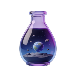 Space Potion Flask Icon | Enchanted Galaxy Bottle