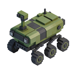 Mars Rover Space Exploration Isometric 3D Icon