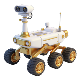 Futuristic Space Rover Icon - Premium 3D Render