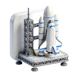 Space Shuttle Launch Pad 3D Icon