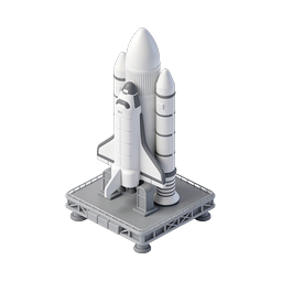 Space Shuttle Rocket Launch Icon | 3D Isometric
