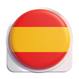 Spain Flag Icon - 3D Clay Style Country Symbol