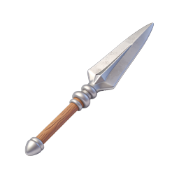 Speer-Waffen-Icon - Realistischer 3D-Render mit Silberklinge
