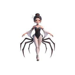 Spider Woman Ballet 3D Icon - Mythical Yokai Character