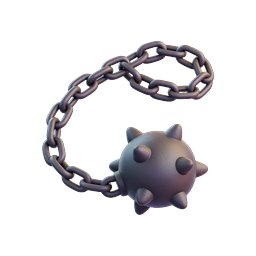 Arme Boule à Pointes et Chaîne - Icône Rendue en 3D