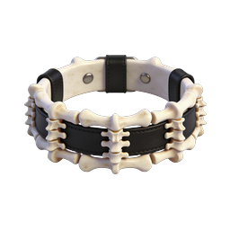 Spiked Bone Pet Collar 3D Icon Design