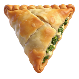 Golden Spinach Cheese Pastry 3D Icon