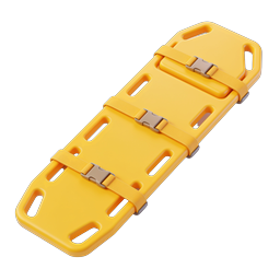 Yellow Spine Board Medical Backboard Icon | 3D Render