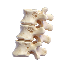 Human Spine Vertebrae 3D Medical Icon | Anatomy Illustration