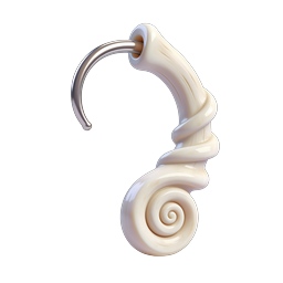 Spiral Shell Earring Icon | 3D Jewelry Design