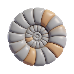 Spiral Nautilus Shell 3D Icon | Ocean Nature