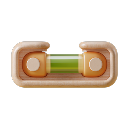 Spirit Level Tool Icon | Realistic 3D Construction Icon