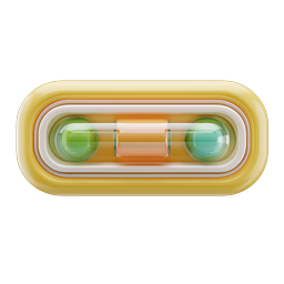 Spirit Level Icon - 3D Glossy Construction Tool