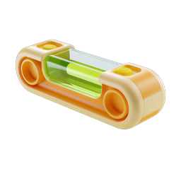 Spirit Level Tool Icon - Precision Measurement 3D