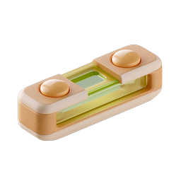 Spirit Level Tool 3D Icon - Wooden Bubble Level