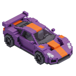 Stylish Pixel Car Icon for Creative Projects