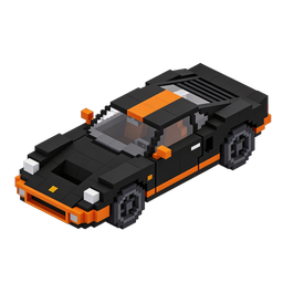Stylish Pixel Car Icon for Digital Use