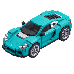 LEGO Car Icon - Colorful Block Vehicle Design