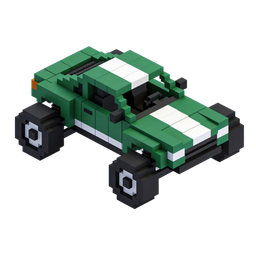 Vibrant Block Car Icon for Transport Designs