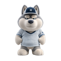 Sports Husky Mascot - Athletic Dog Character Icon