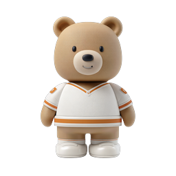 Sports Teddy Bear Mascot Icon - Cute 3D Character
