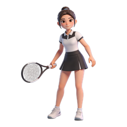 Tennis Player Icon for Sports and Fitness Apps