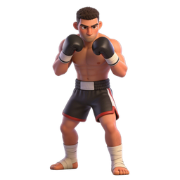 Dynamic Boxing Fighter Icon for Sports and Fitness