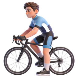 Dynamic Bicycle Rider Icon for Sports and Fitness