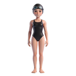 Swimming Girl Icon for Sports and Activities