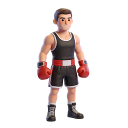Boxing Fighter Icon - Dynamic Sports Symbol