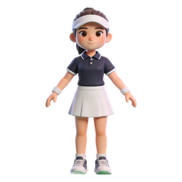Playful Tennis Player Icon for Sports Design