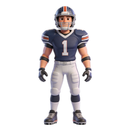 Dynamic Football Player Icon for Sports Designs
