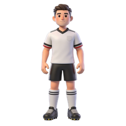 Stylized Soccer Player Icon for Sports Applications