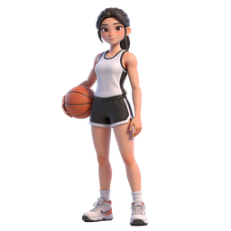 Dynamic Basketball Girl Icon for Sports Enthusiasts
