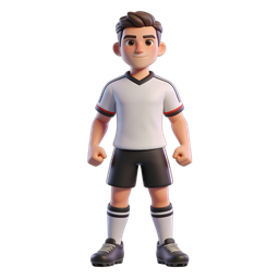 Icono elegante de un futbolista para el deporte juvenil