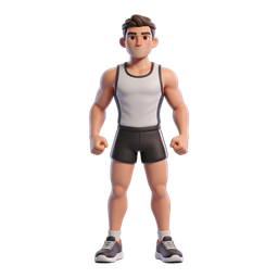 Energetic Fitness Male Icon for Active Lifestyle Themes