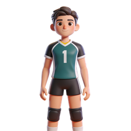 Volleyball Player Icon for Sports and Fitness Themes