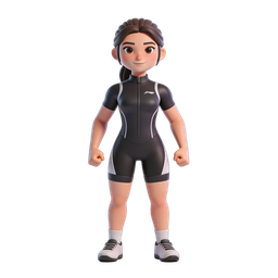 Athletic Fitness Girl Icon for Sports and Health