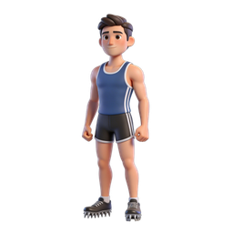 Icono dinámico de un atleta para deporte y fitness