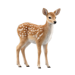 Spotted Baby Deer Realistic 3D Icon
