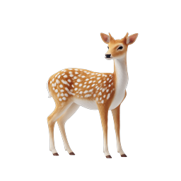 Adorable Spotted Fawn Baby Deer 3D Icon