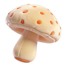 Spotted Mushroom 3D Icon | Nature Toadstool Design